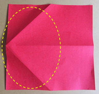 ハートの箸袋の折り方5